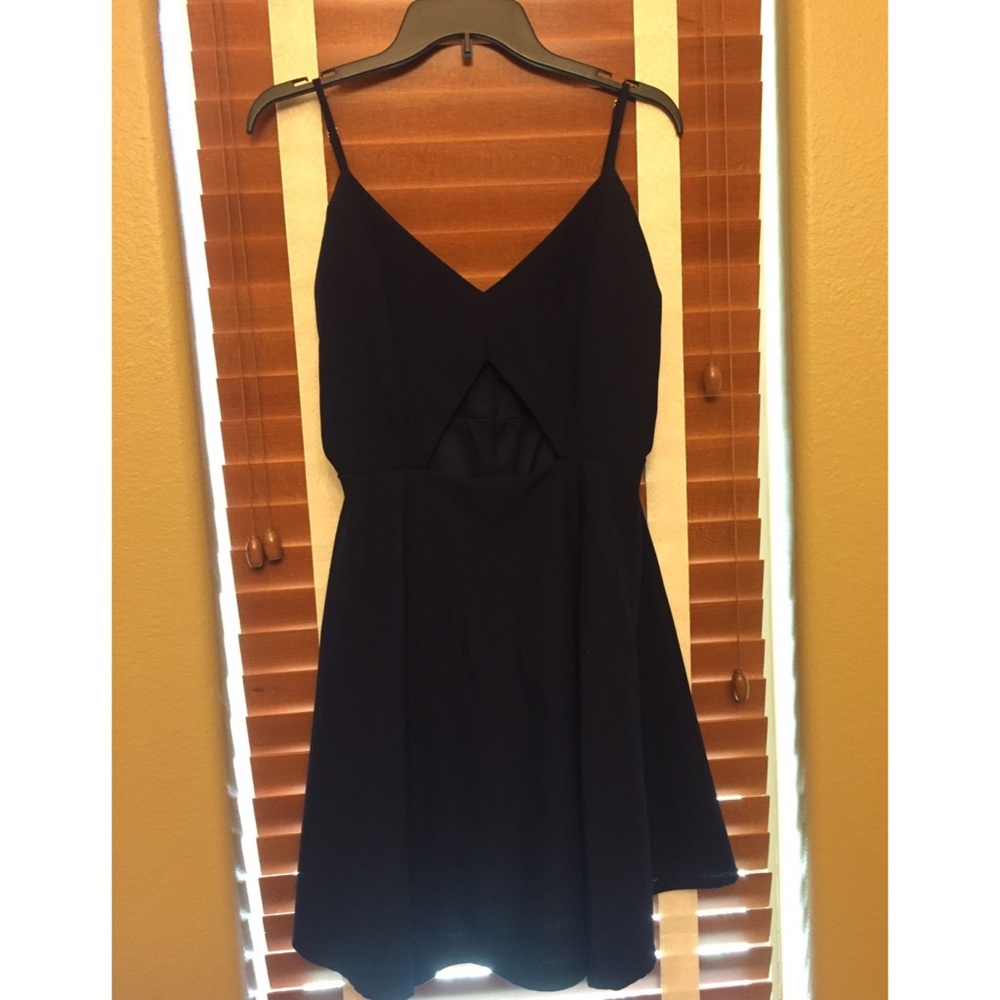 Navy Blue Gianni Bini Sleeveless Keyhole Dress